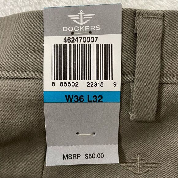 Dockers Easy Khaki Classic Fit Flat Front Pants Men’s Sz 36x32 (Umber) - Picture 5 of 8